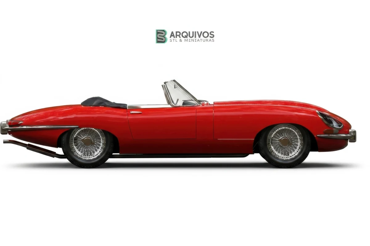 Modelo 3D STL - Jaguar e type Roadster(1962 Jaguar XKE Series I 3.8) — foto 7